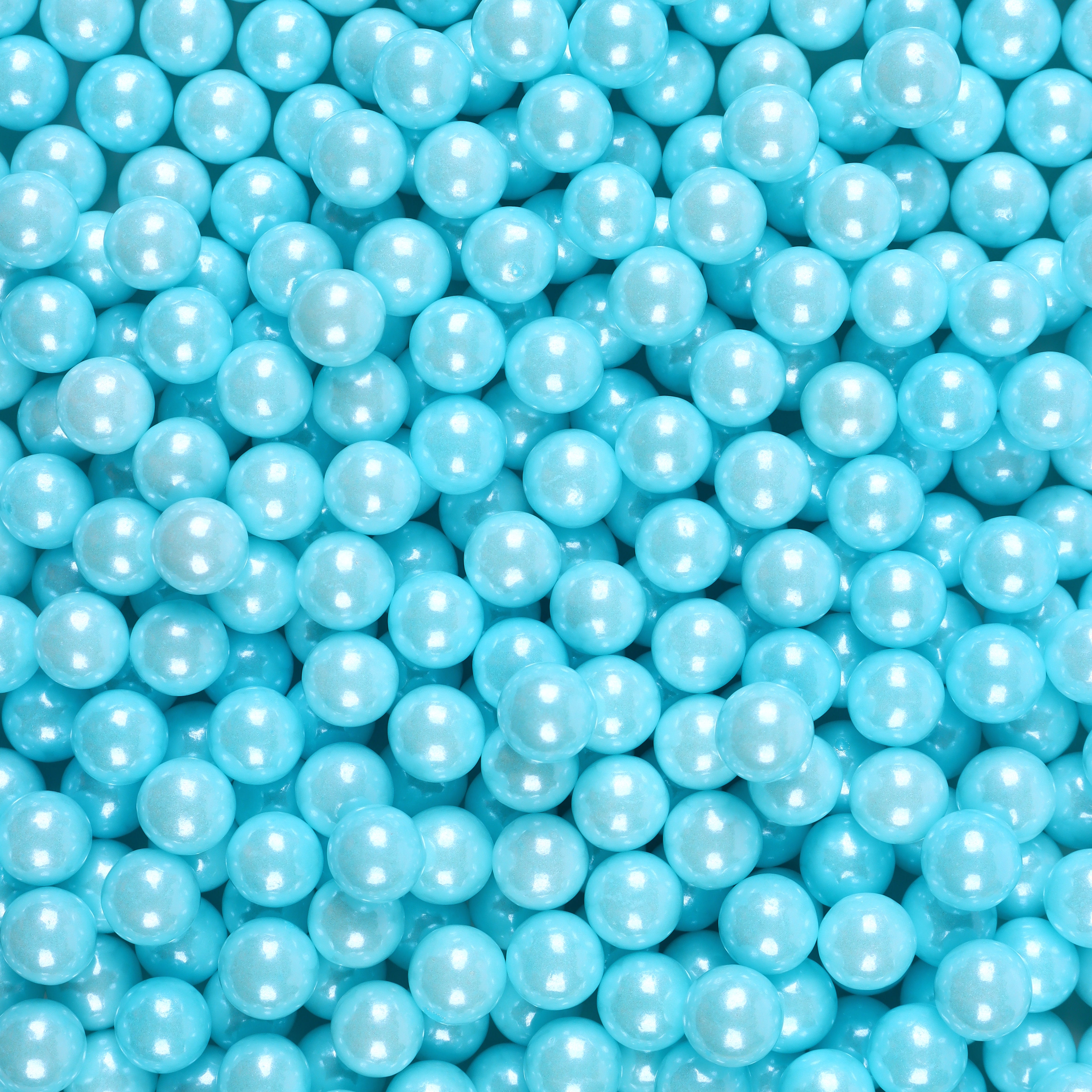 10mm Light Blue Sugar Pearls Edible Cake Sprinkles