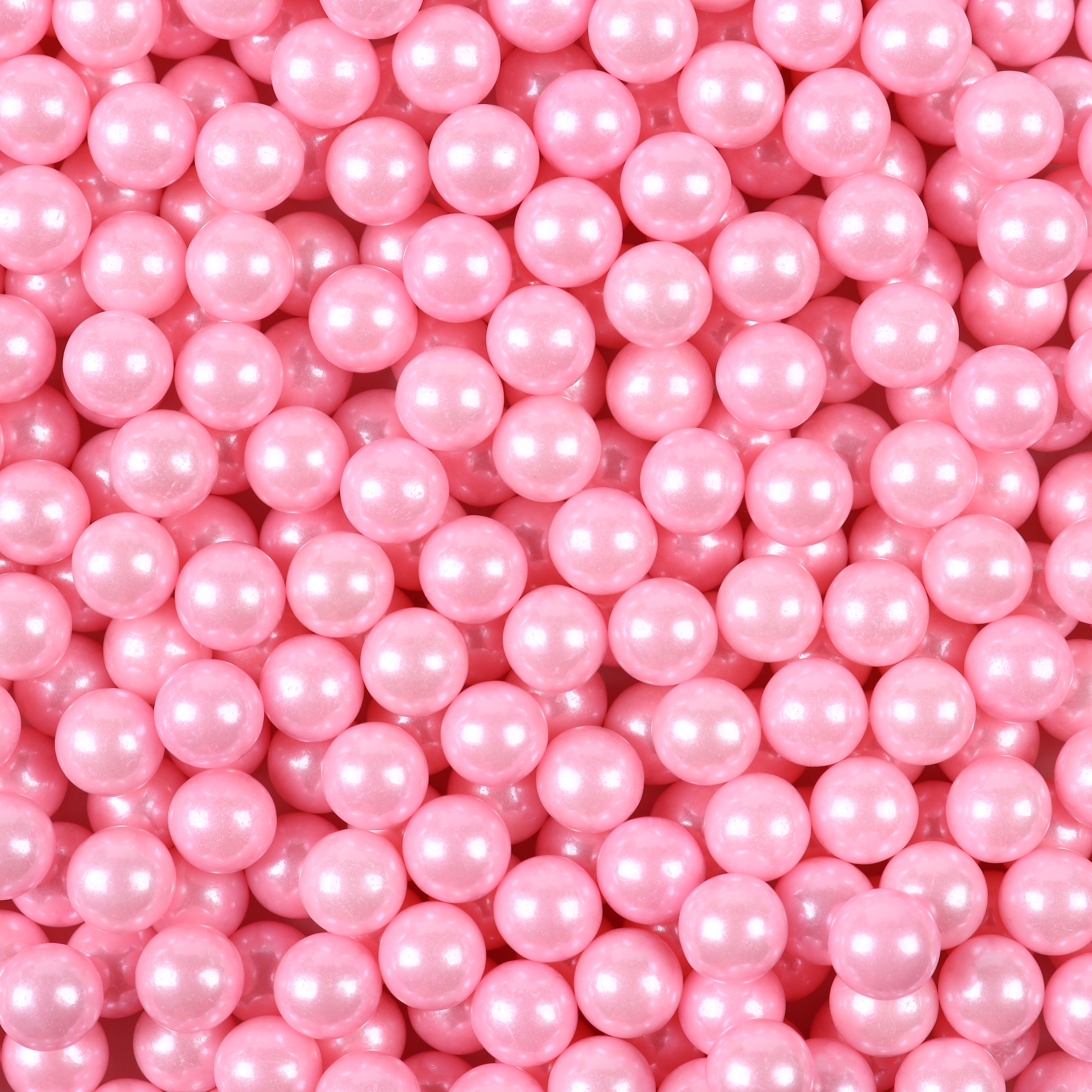 10mm Pink Sugar Pearls Edible Cake Sprinkles