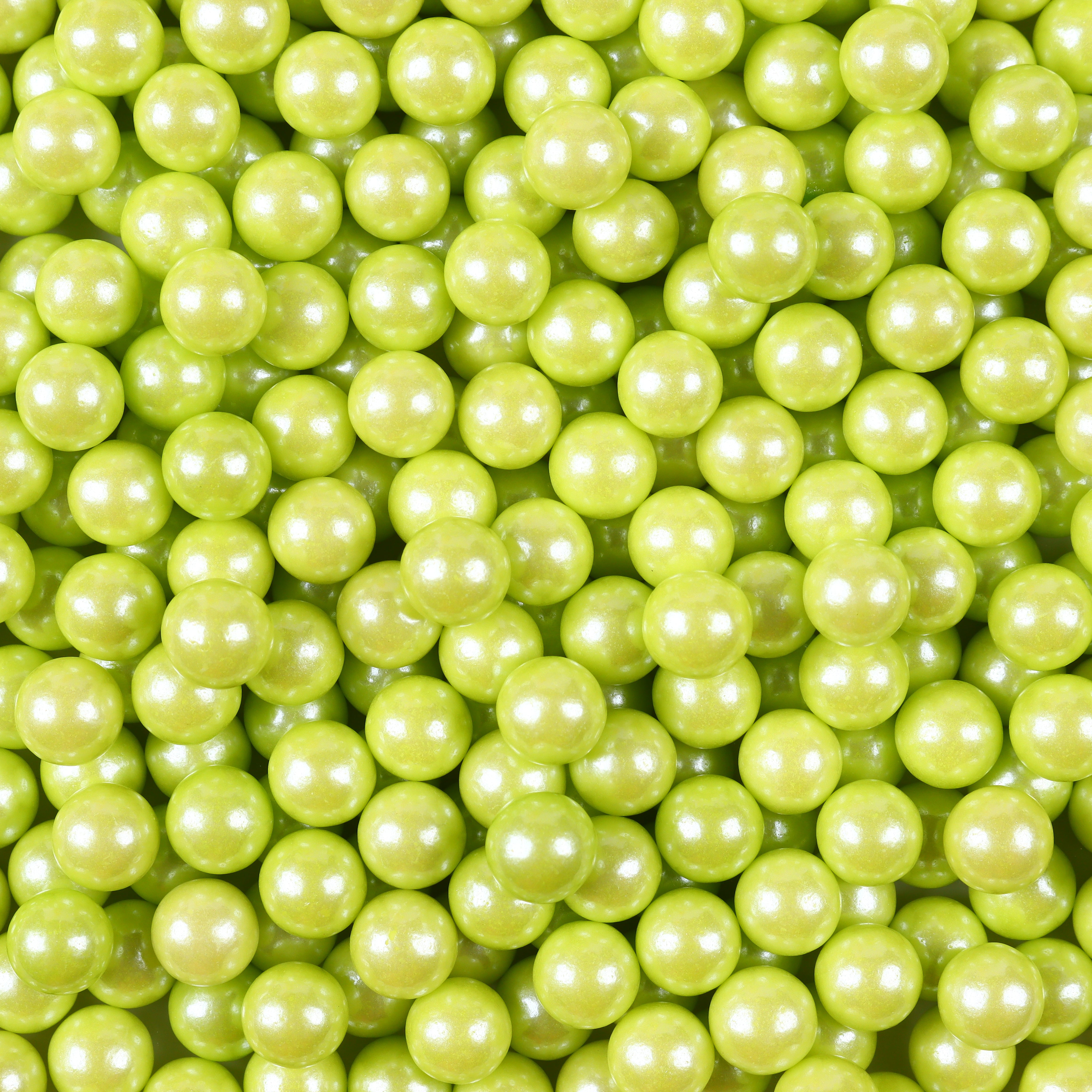 10mm Medium Green Sugar Pearls Edible Cake Sprinkles