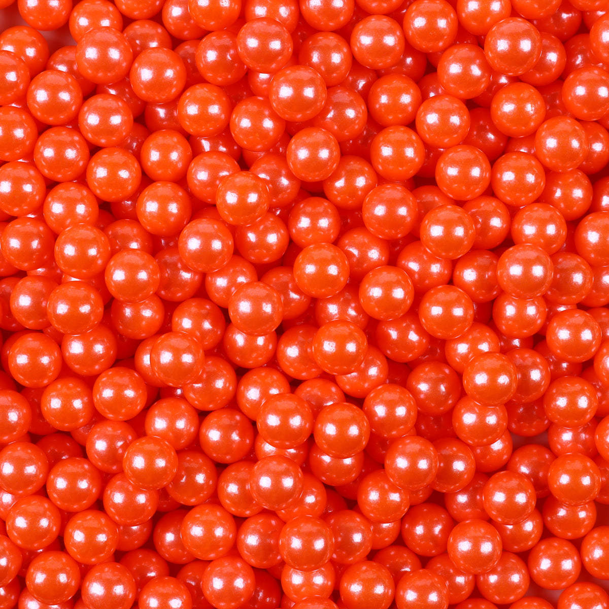 10mm Orange Sugar Pearls Edible Cake Sprinkles