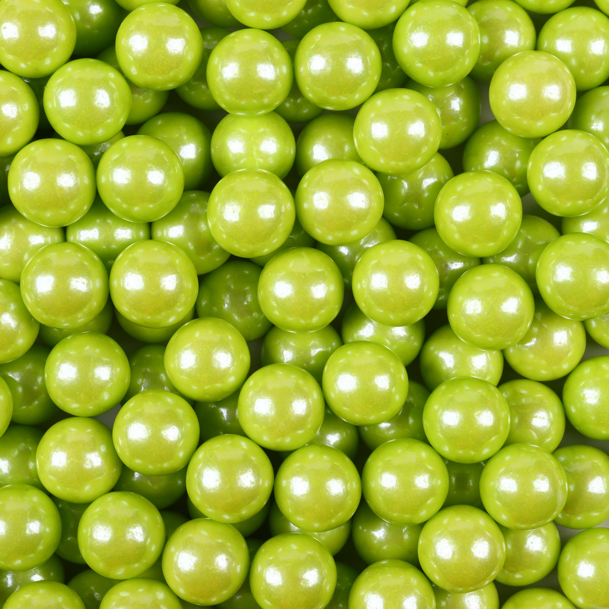 14mm Medium Green Sugar Pearls Edible Cake Sprinkles