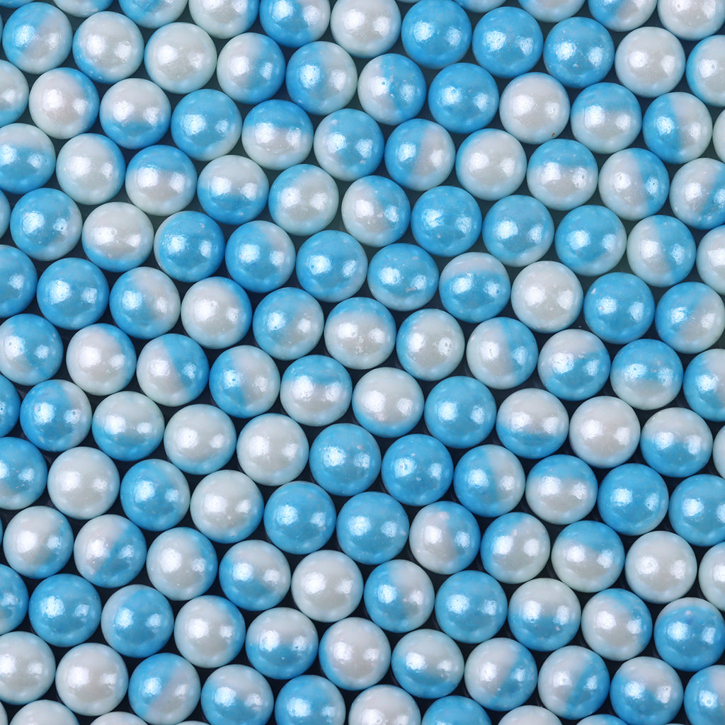 10mm Blue & White Union Color Sugar Beads