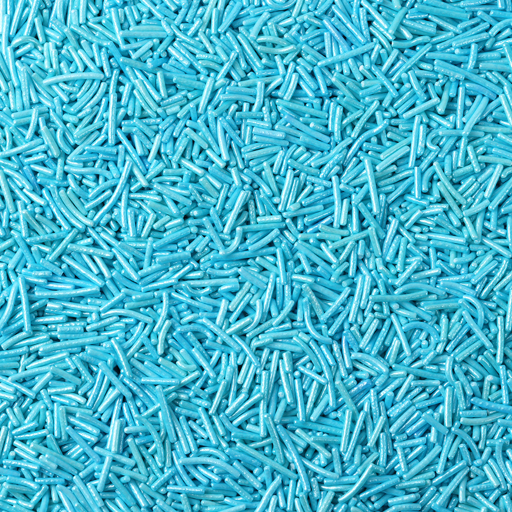 Light Blue Glossy Long Jimmies Sprinkles