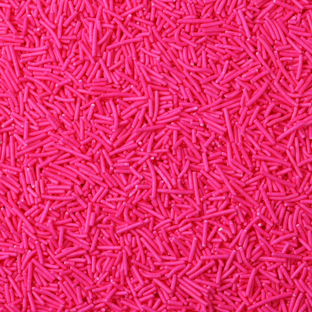 Dark Pink Polished Long Jimmies Sprinkles