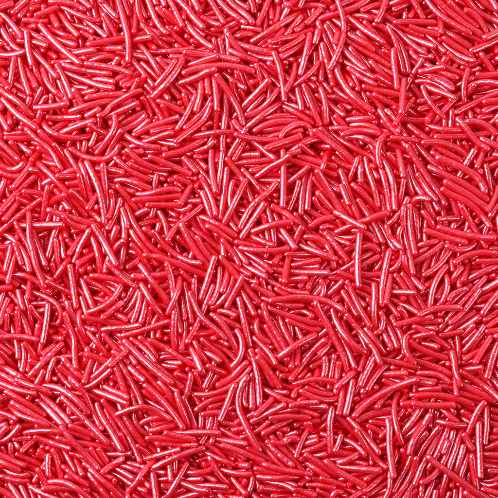 Red Glossy Long Jimmies Sprinkles