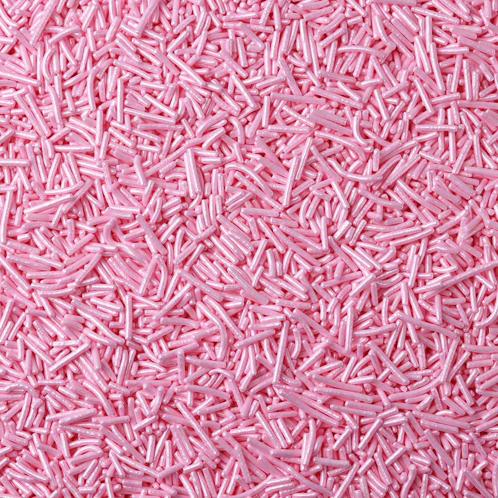 Light Pink Glossy Long Jimmies Sprinkles