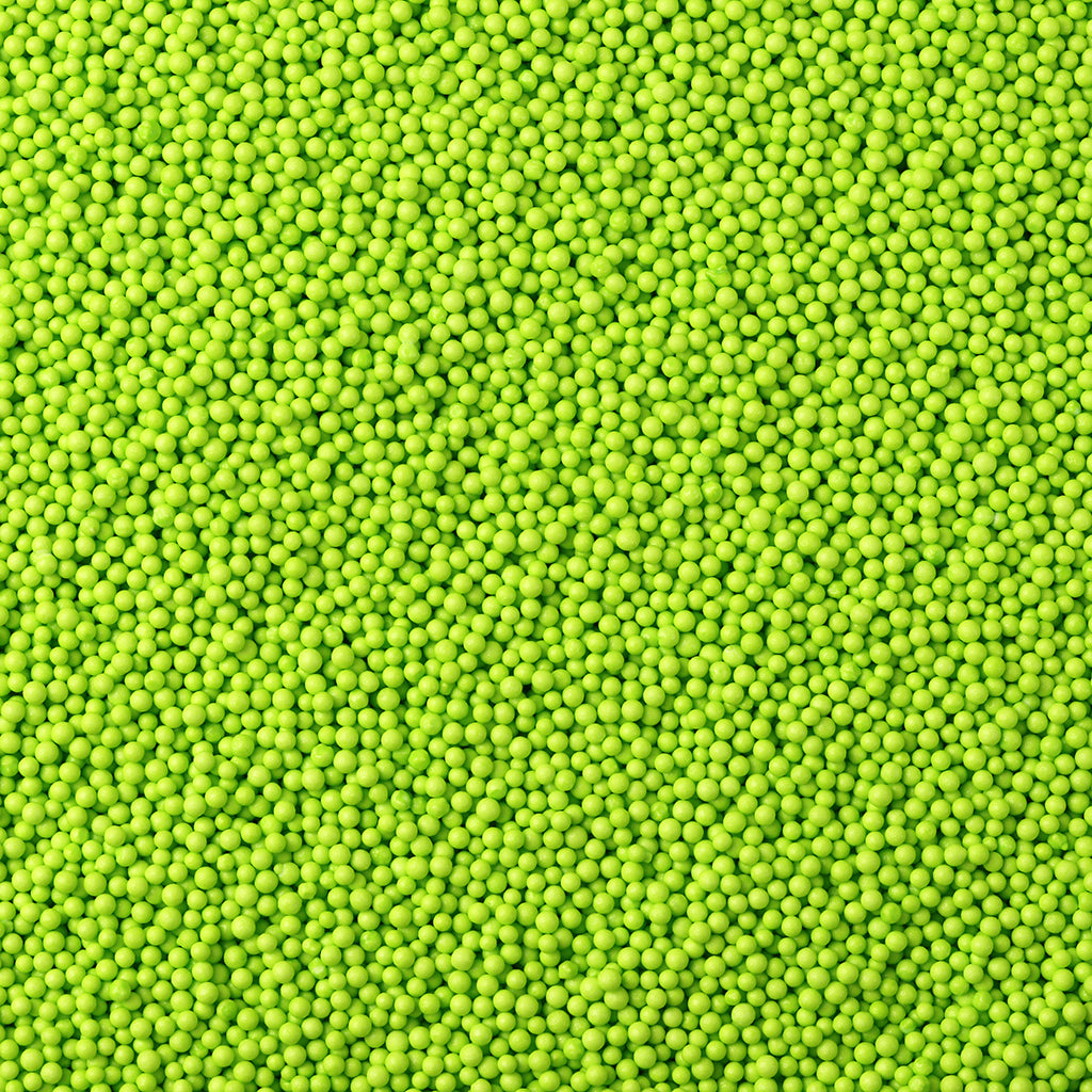 2mm Medium Green Edible Polished Nonpareils