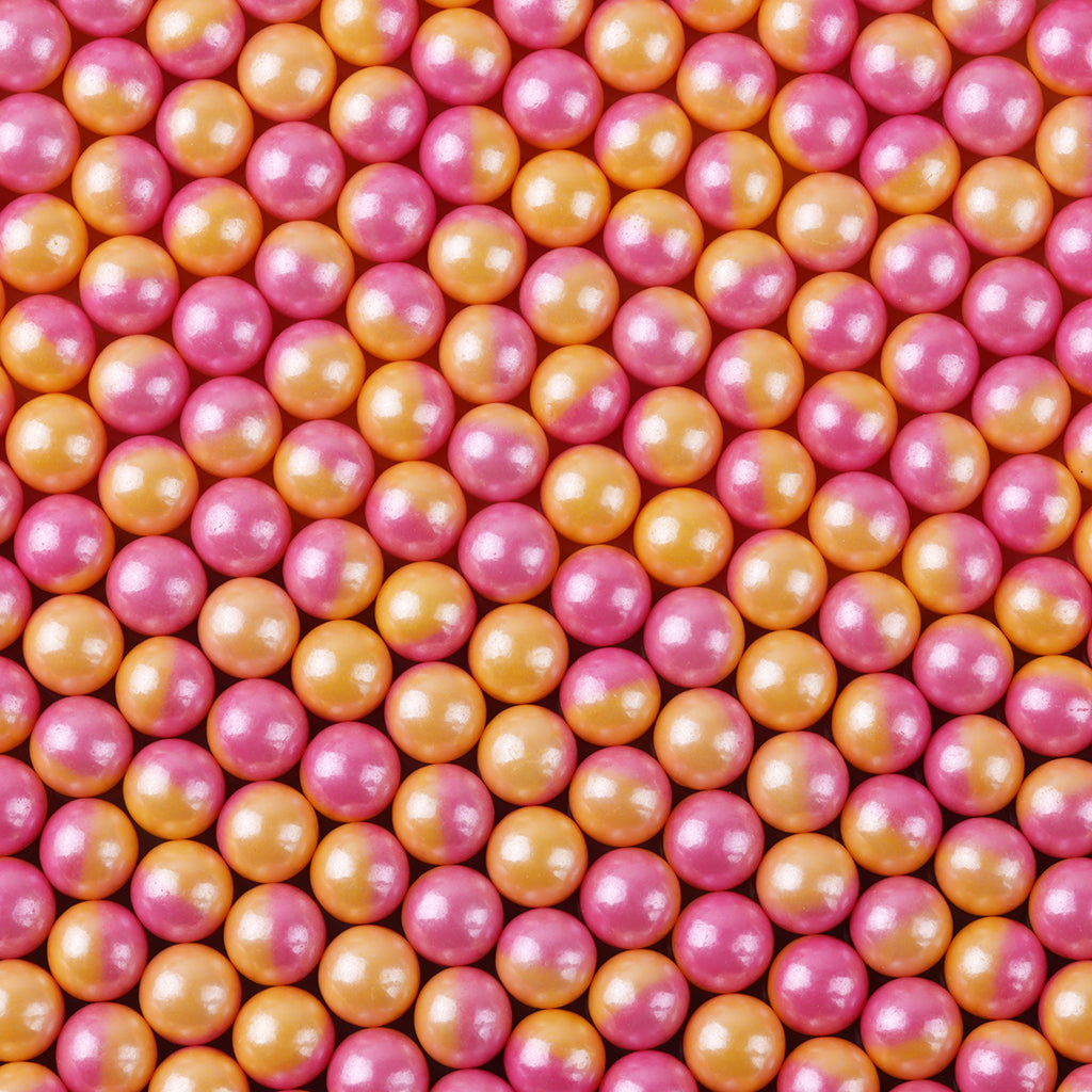 10mm Pink & Yellow Union Color Sugar Beads