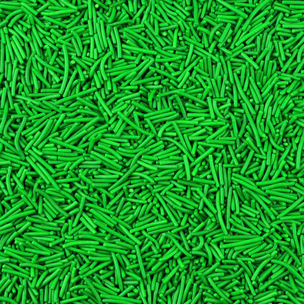 Christmas Green Polished Long Jimmies Sprinkles