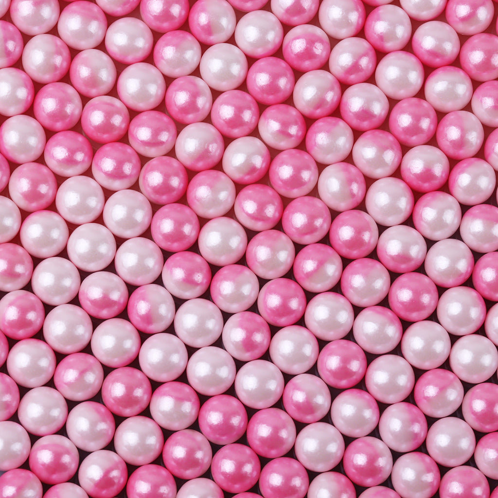 10mm Pink & White Union Color Sugar Beads