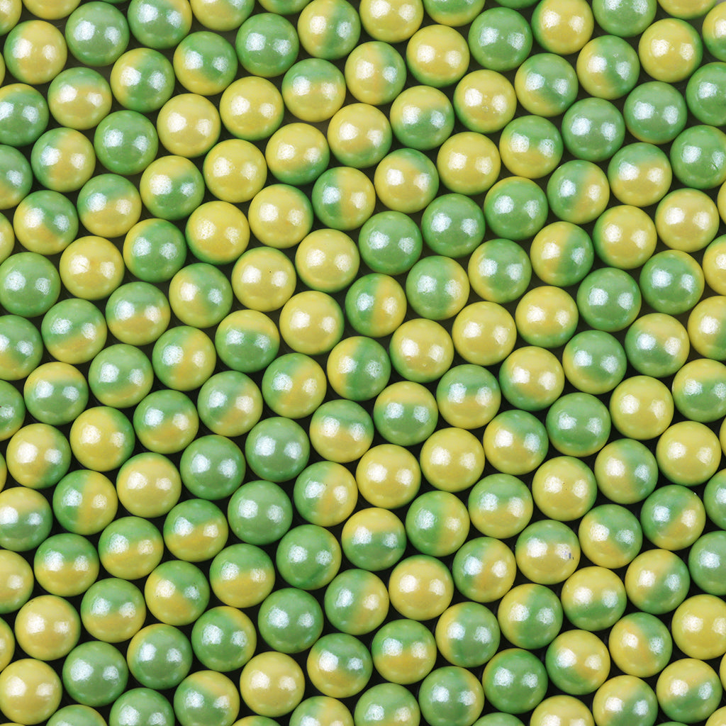 10mm Yellow & Green Union Color Sugar Beads