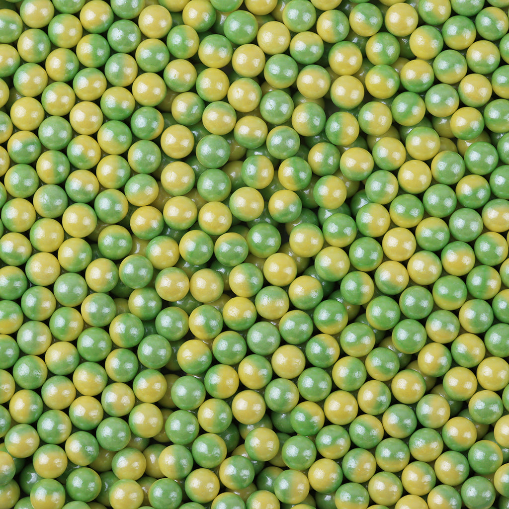 7mm Yellow & Green Union Color Sugar Beads