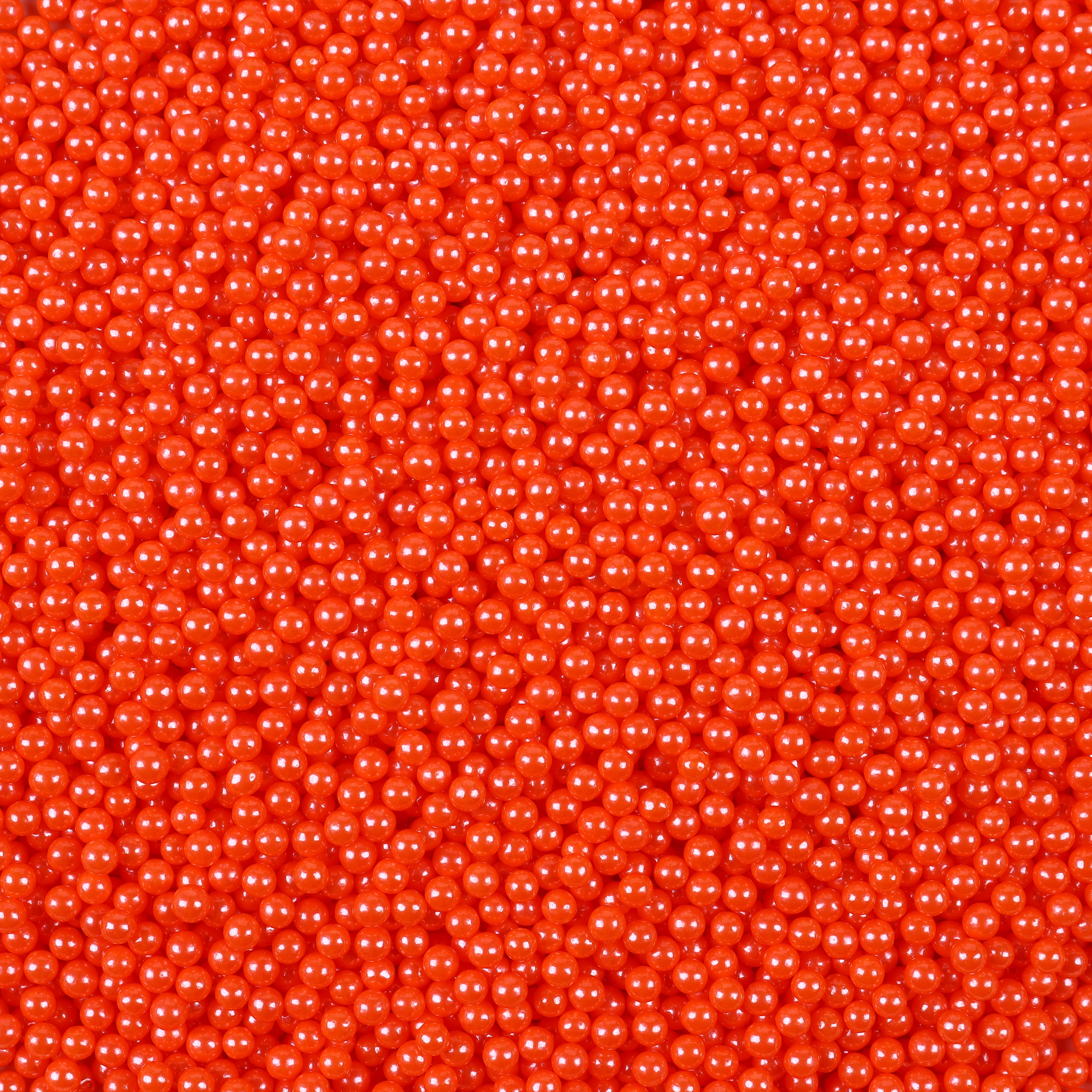4mm Orange Sugar Pearls Edible Cake Sprinkles