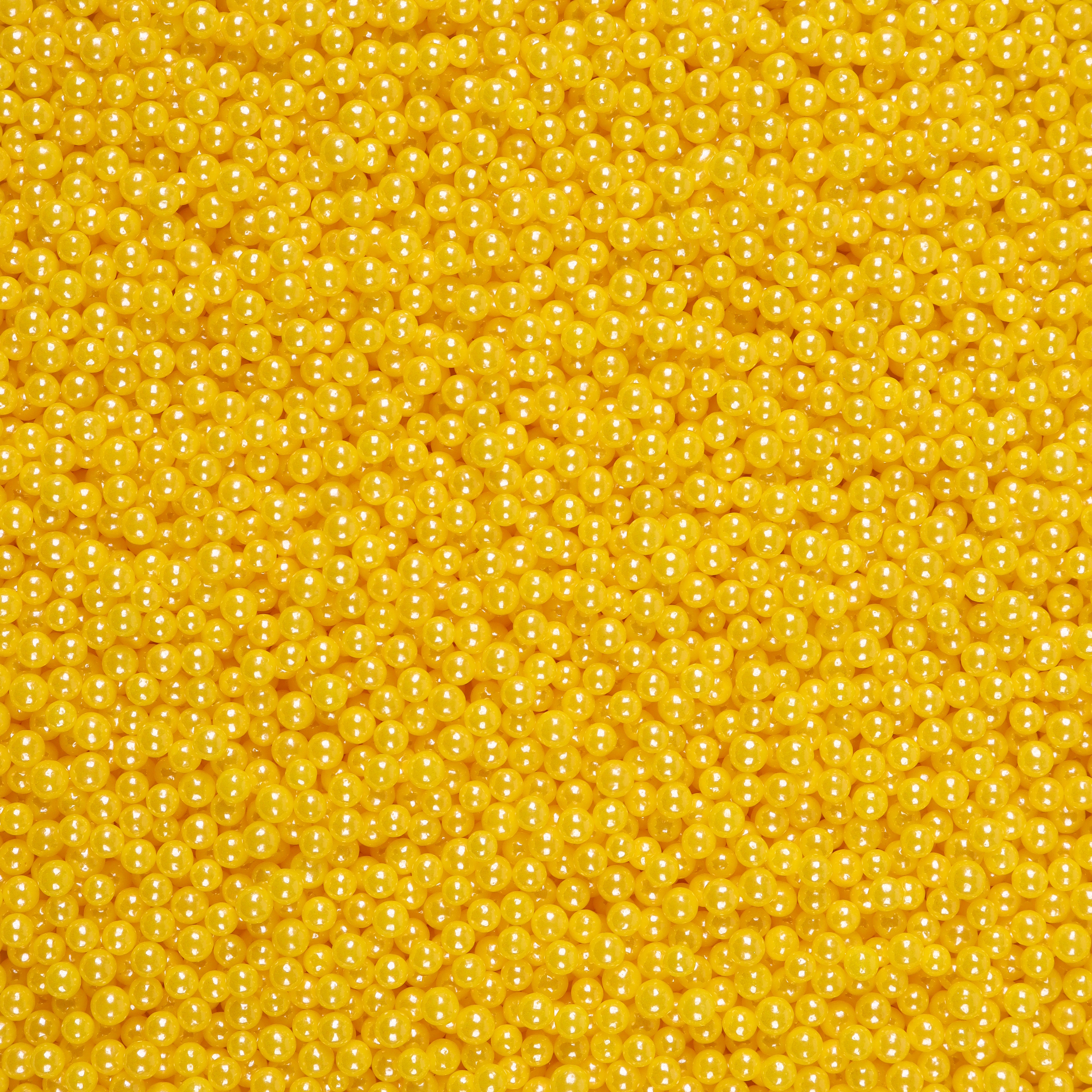 4mm Yellow Sugar Pearls Edible Cake Sprinkles
