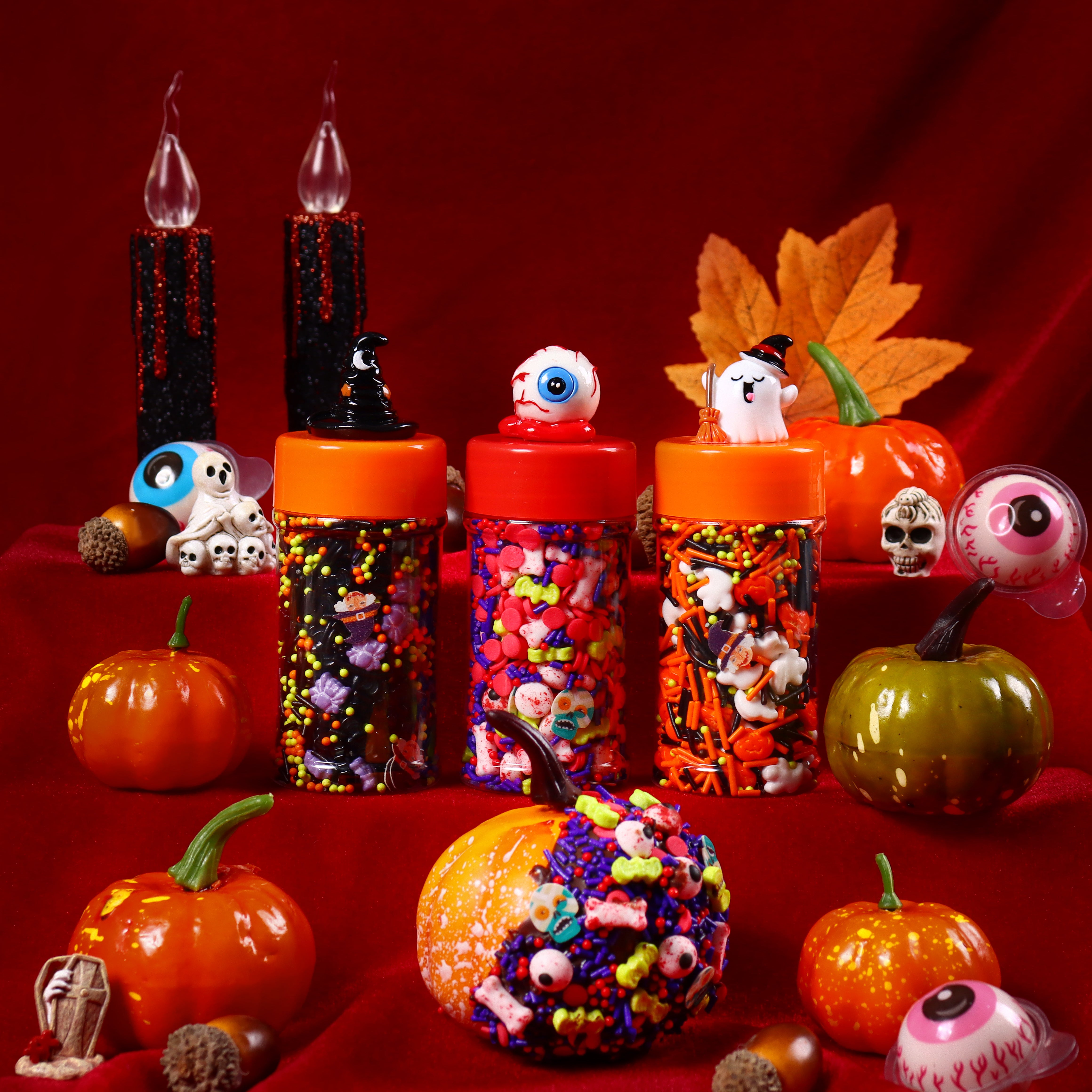 85g Halloween Sprinkles Spider Candy Sprinkles Edible Wafer Paper Sprinkles Cake Decorations
