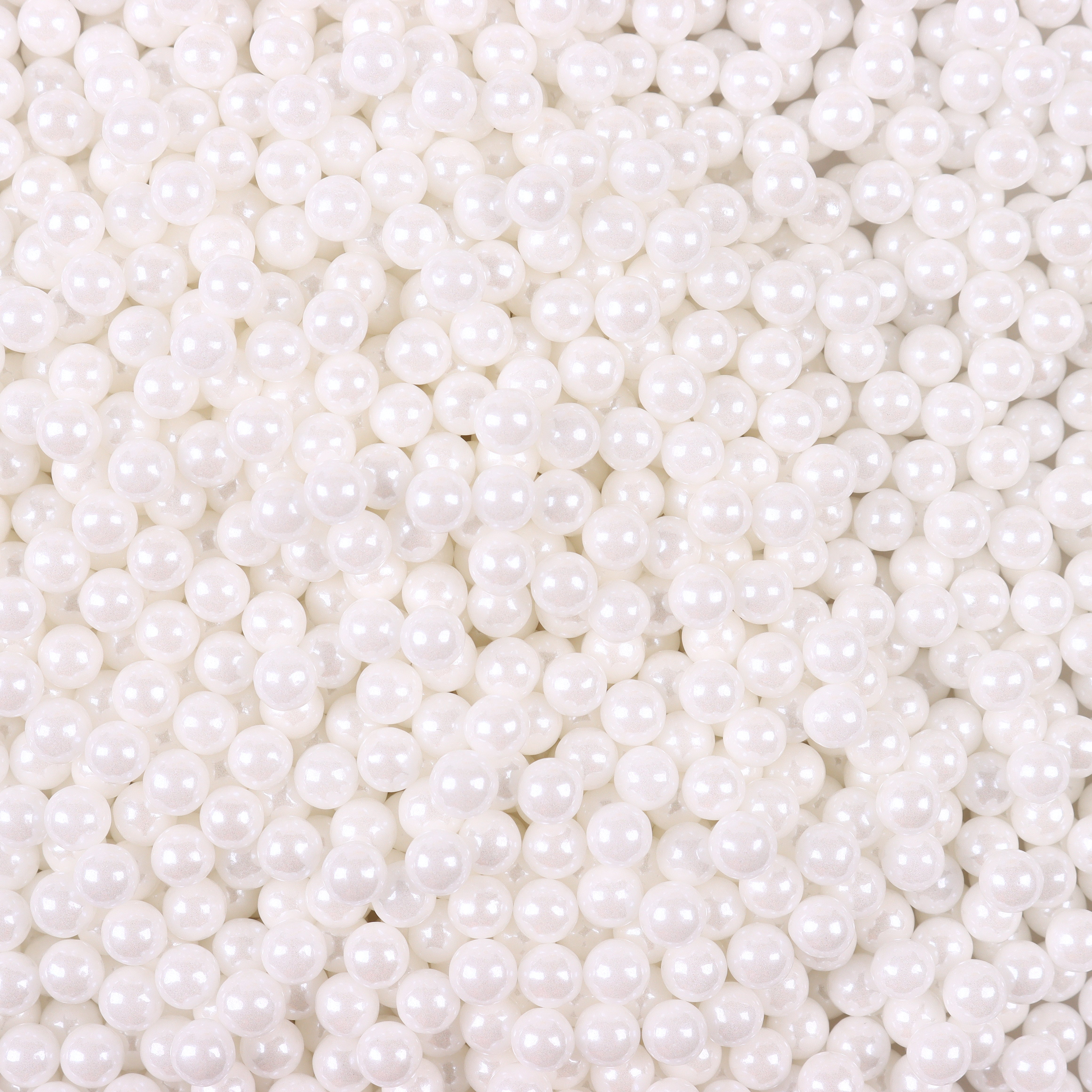 6mm White Sugar Pearls Edible Cake Sprinkles