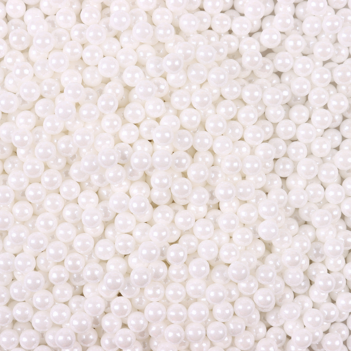 6mm White Sugar Pearls Edible Cake Sprinkles