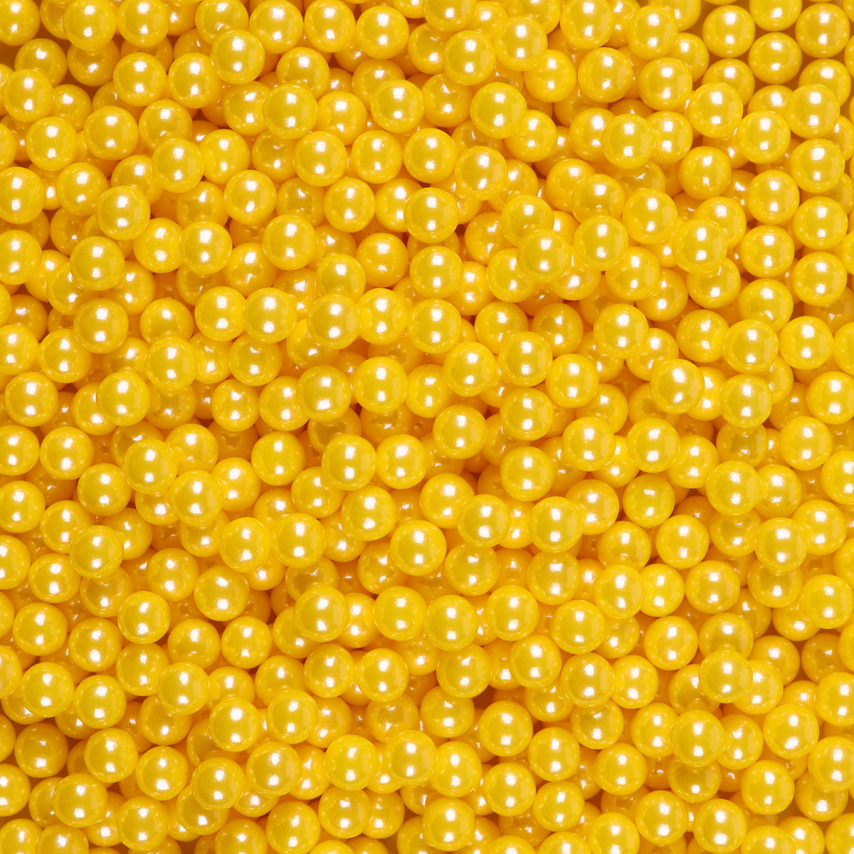 7mm Yellow Sugar Pearls Edible Cake Sprinkles