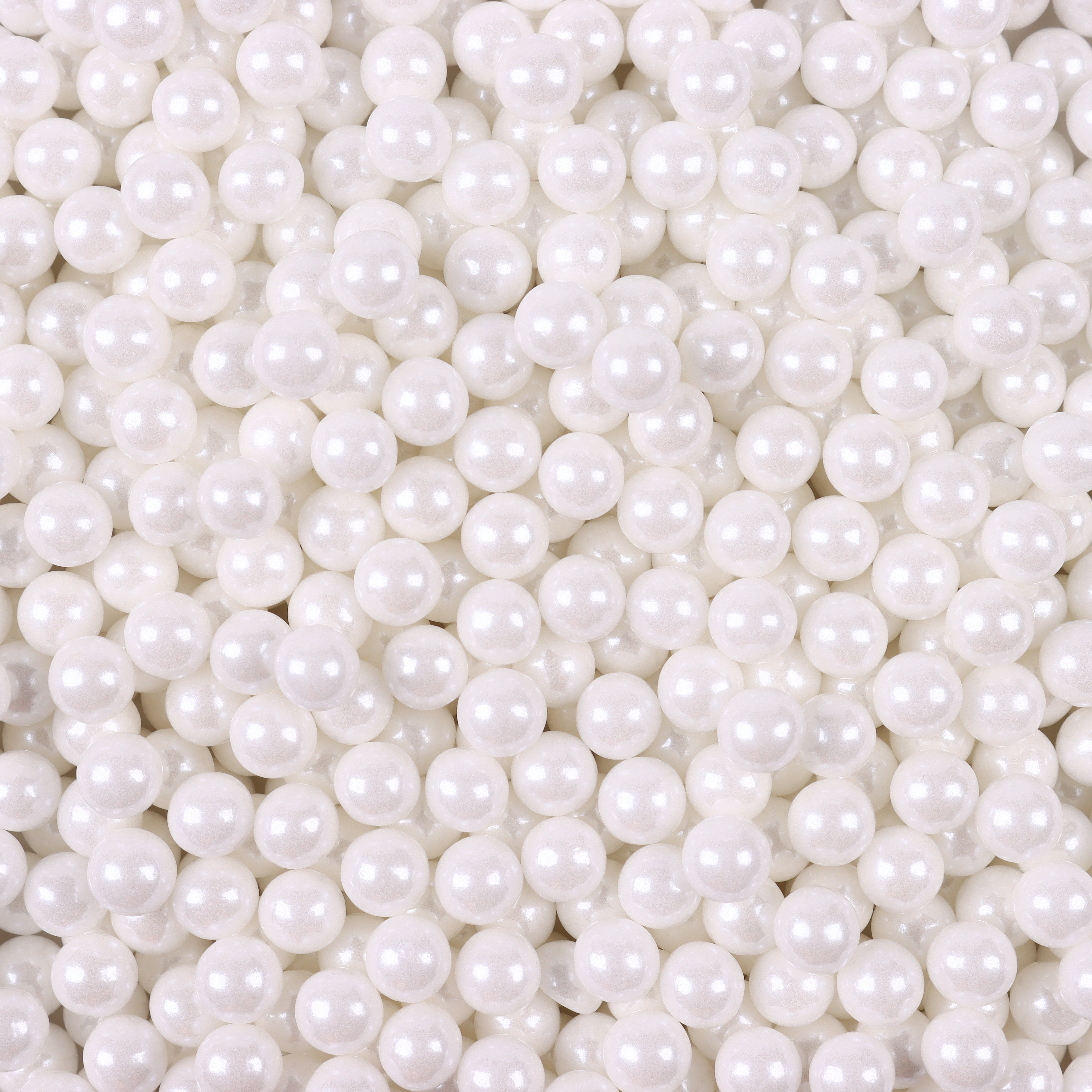 8mm White Sugar Pearls Edible Cake Sprinkles