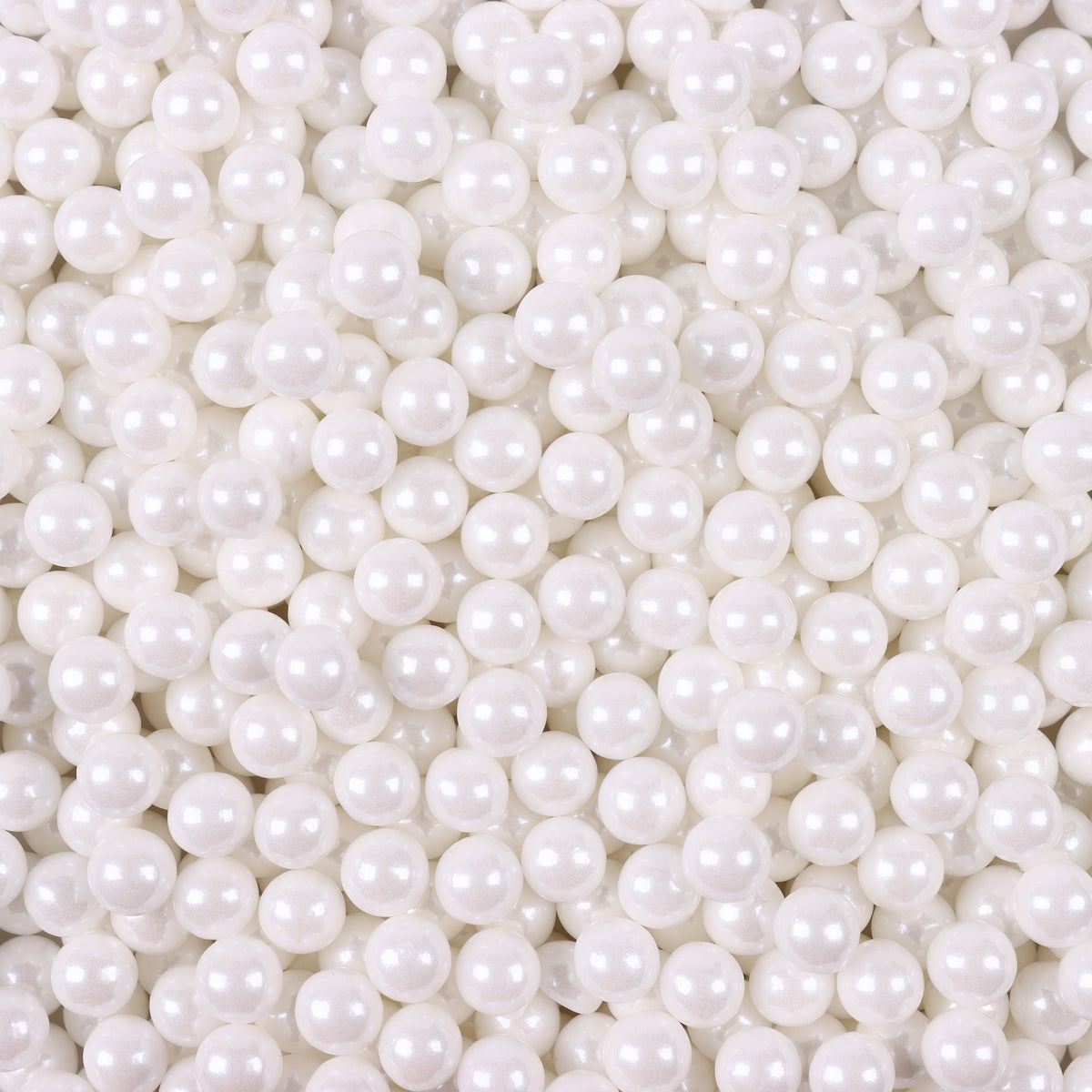 8mm White Sugar Pearls Edible Cake Sprinkles