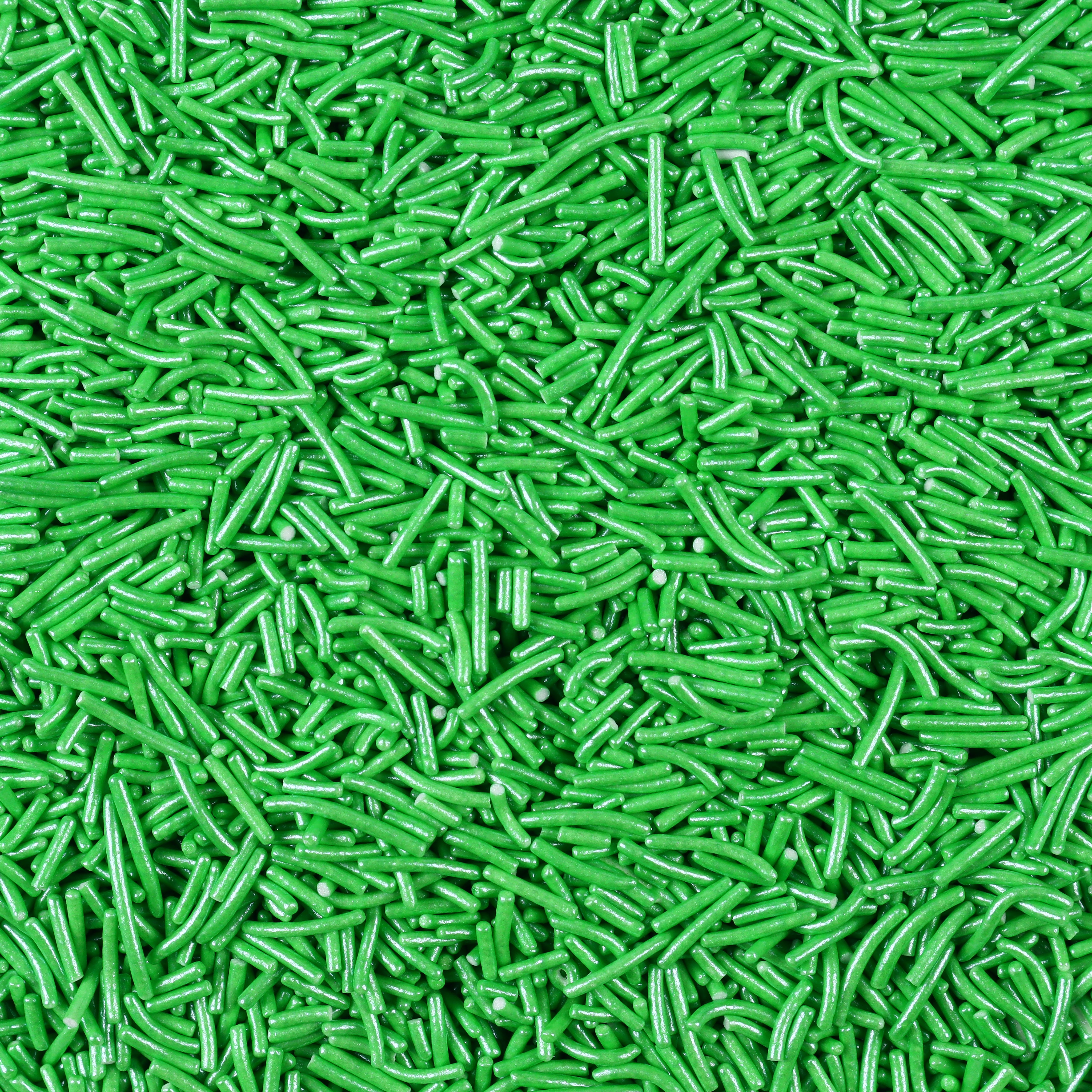 Green Glossy Long Jimmies Sprinkles
