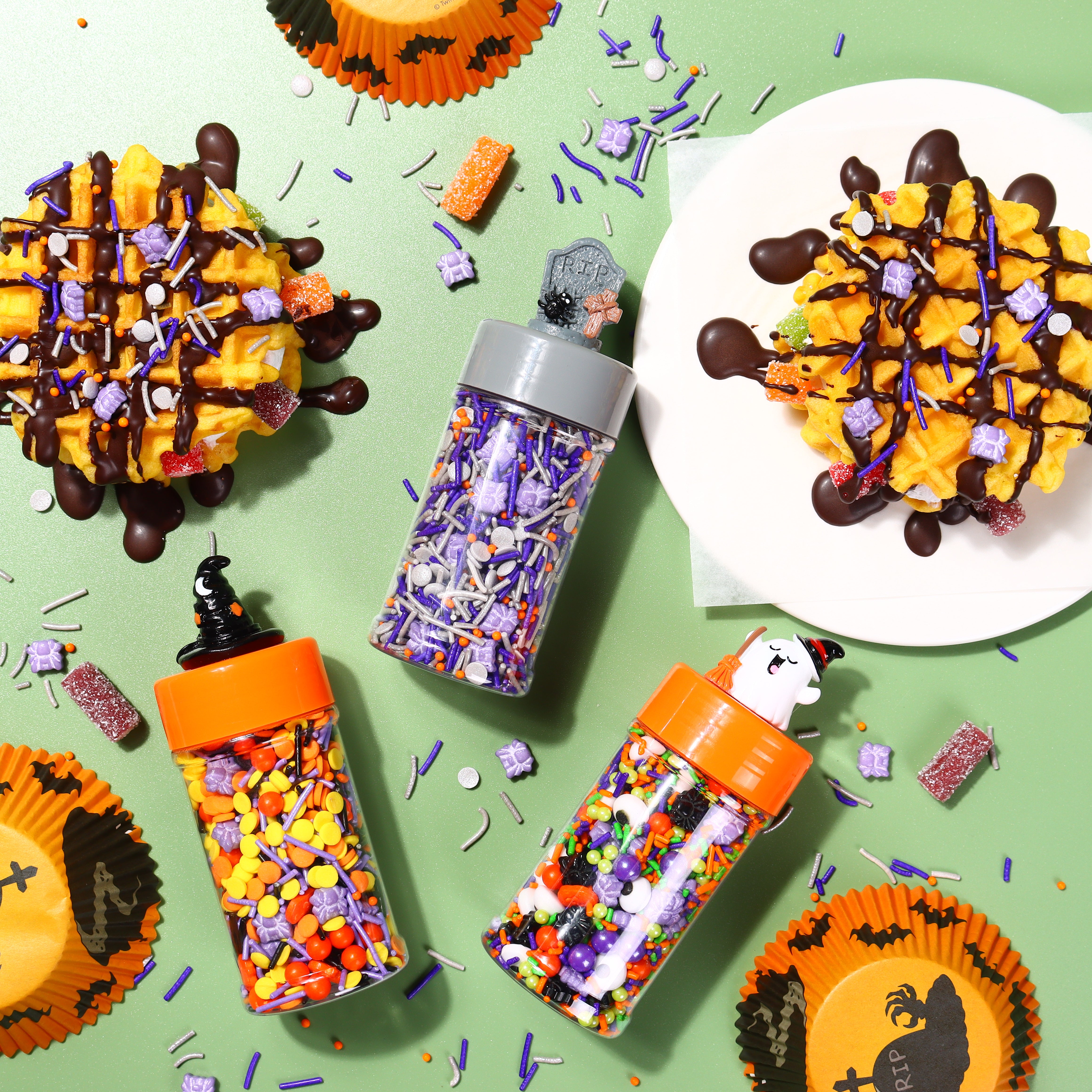 Spider Pumpkin Patch Orange Halloween Sprinkles