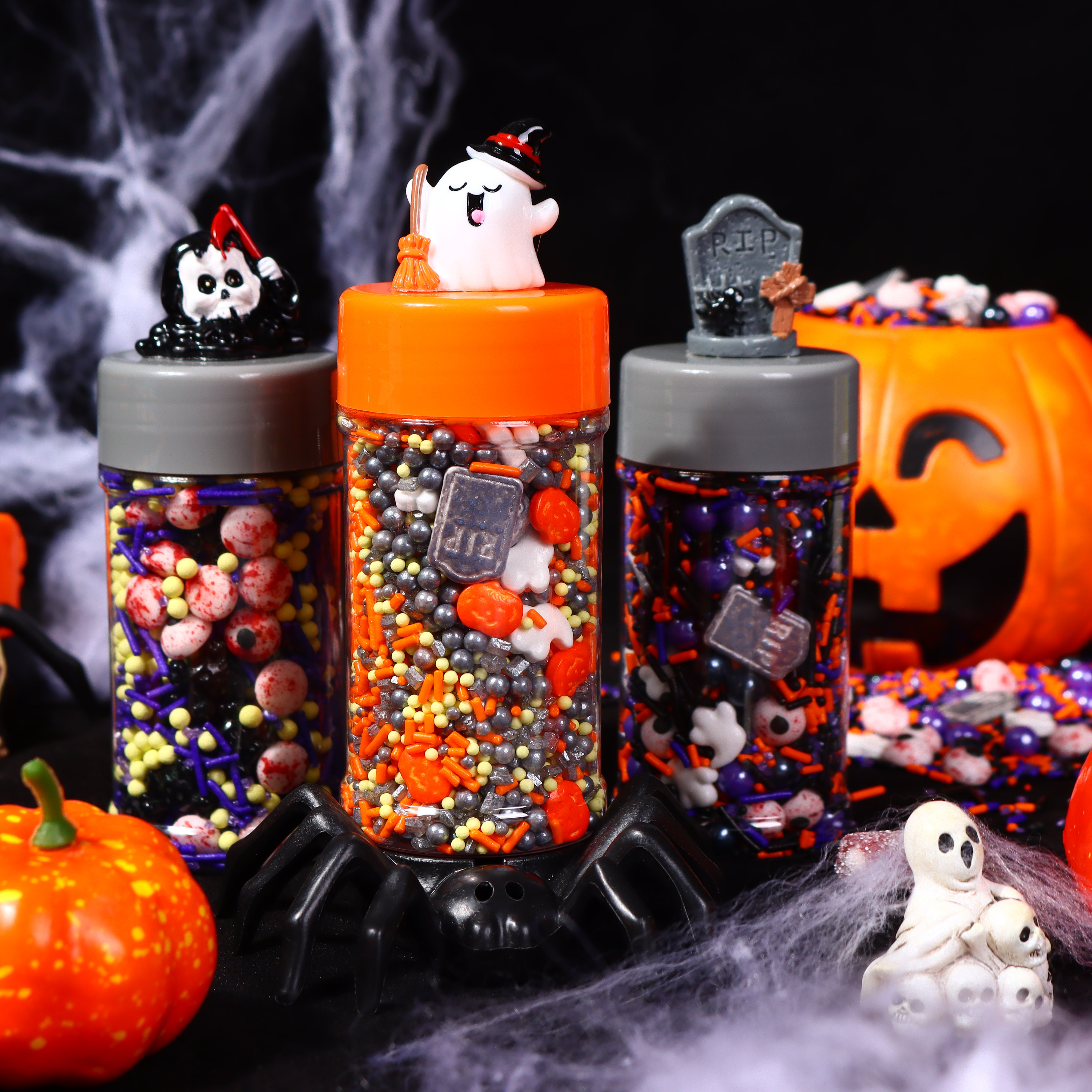 Bloody Eyes Skull Dark Purple Halloween Sprinkles