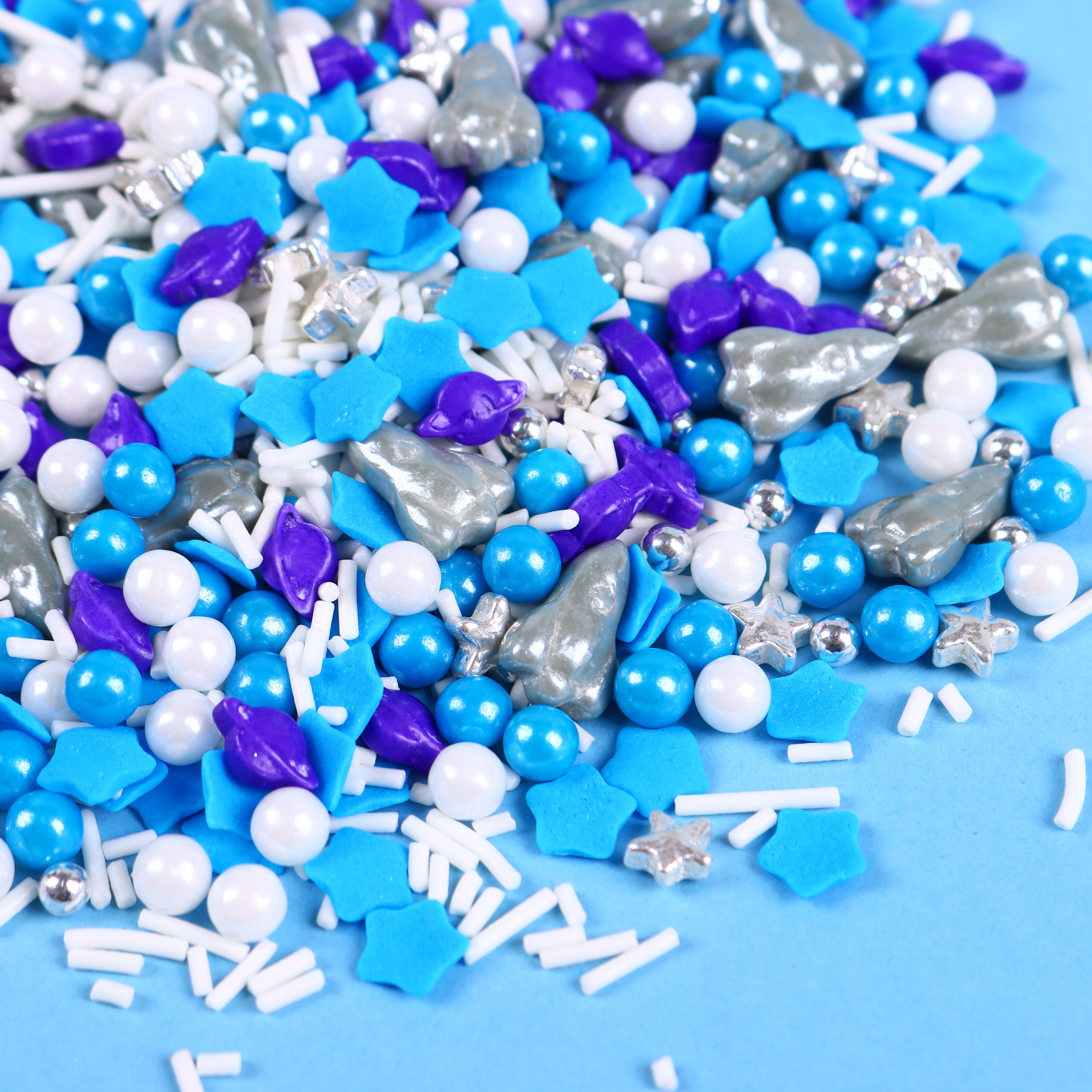 Galaxy Planet Rocket Edible Sliver Mixes Sprinkles